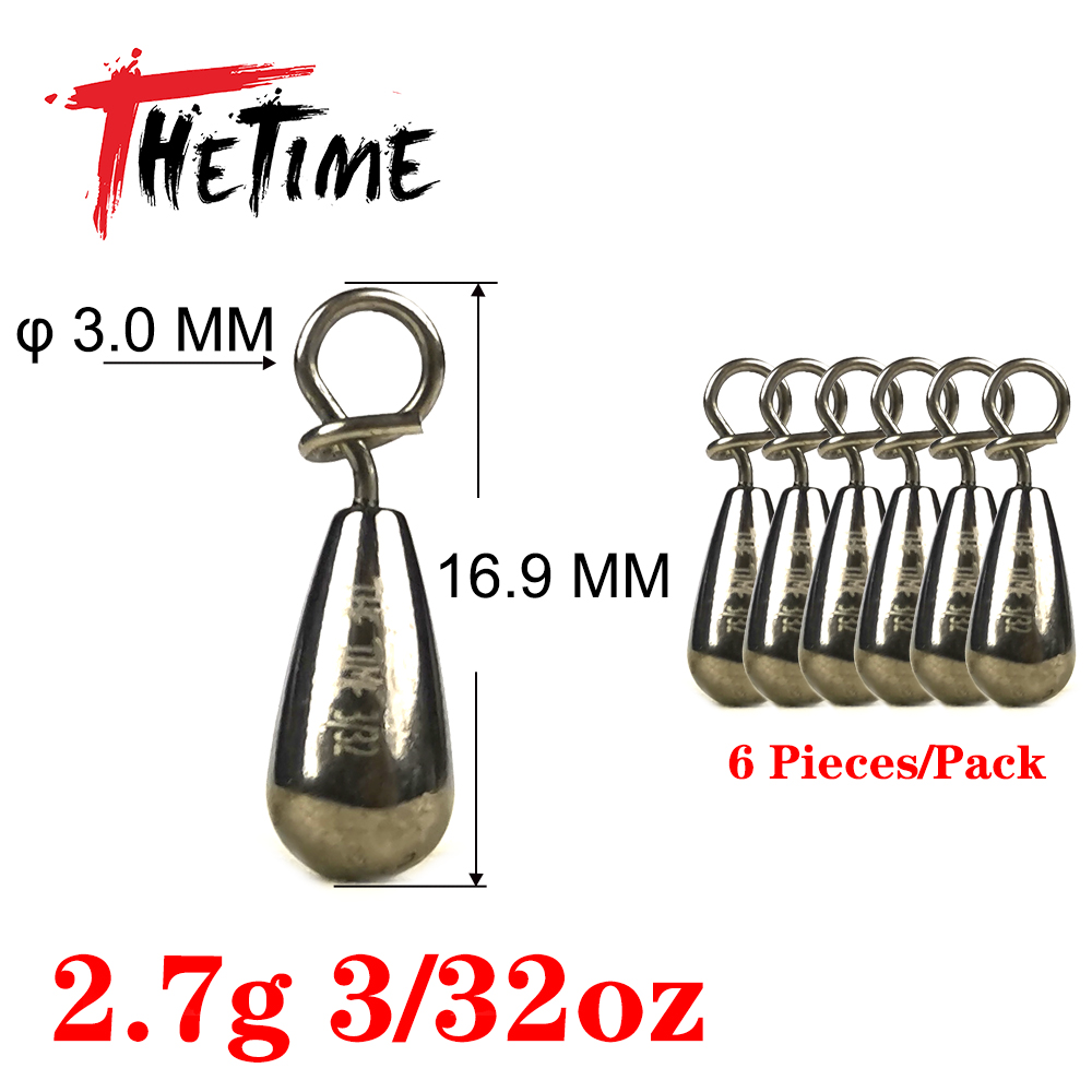 THETIME 1,8-21g, pesas de plomo para pesca de tiro directo, señuelo suave, aparejo libre, conector de gancho, plomos de línea para accesorios de pesca de lubina: Marrón