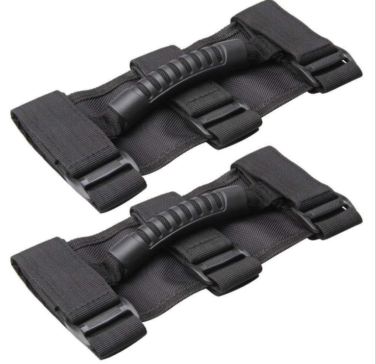 2Pack ATV UTV Roll Bar Adjustable Straps Grab Handle Hand Holds,Car Auto Roll Over Bars Grab Handles For Jeep Wrangler Polaris