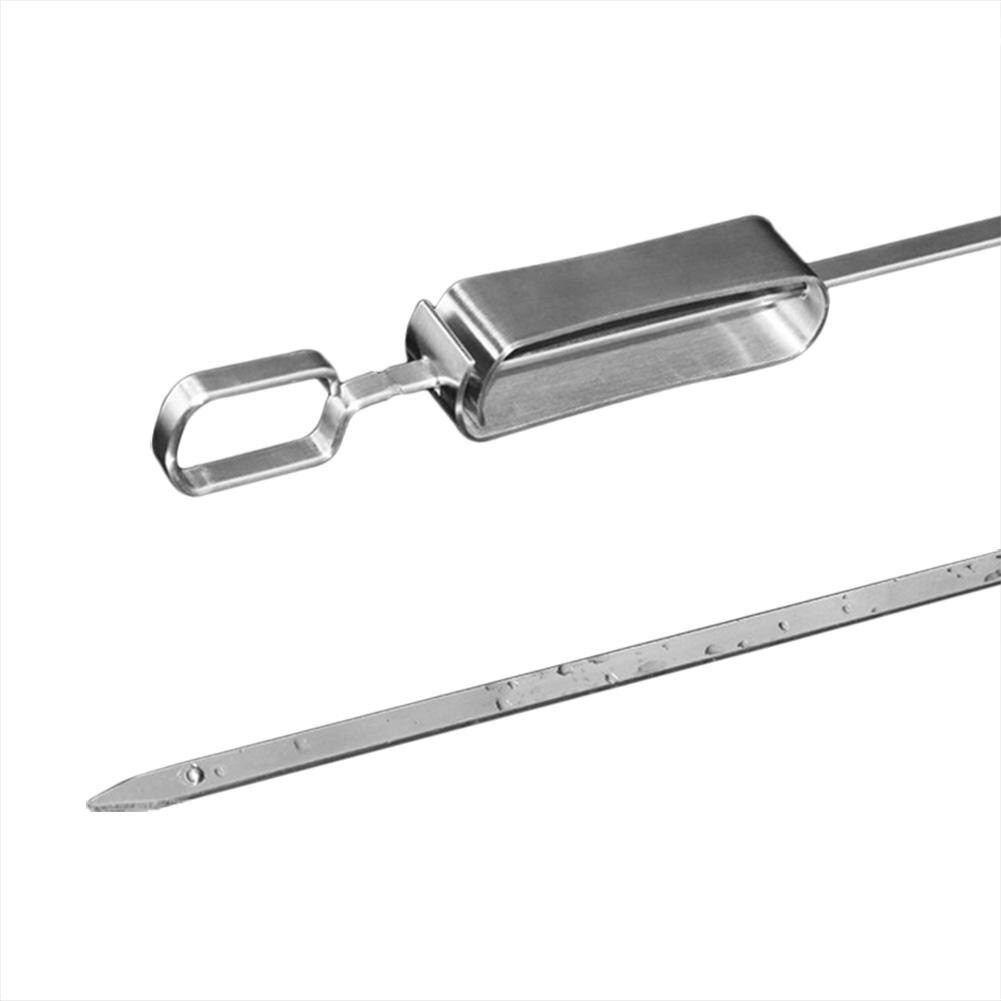 Bâtonnets de Kebab BBQ antiadhésifs | Aiguille de Barbecue, ustensile en acier inoxydable, manche Long, viande grillée, épingle à kebab d'extérieur, accessoires