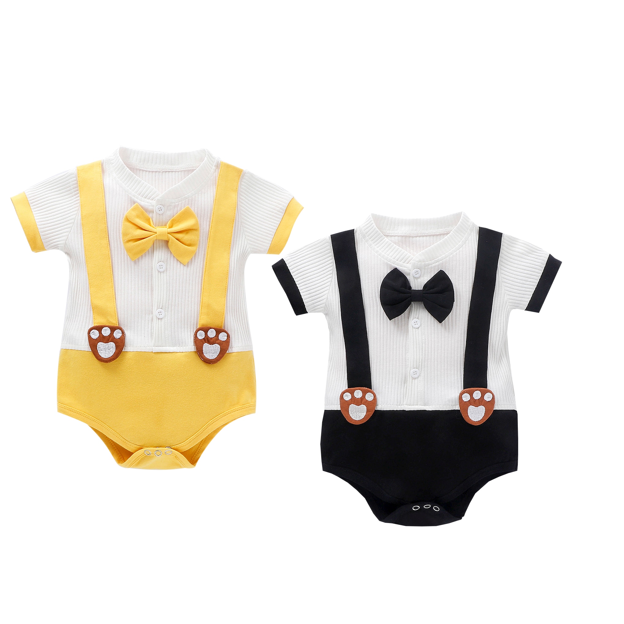 Citgeett verano bebé Infante niño Caballero ropa manga corta mono conjunto 0-24 meses