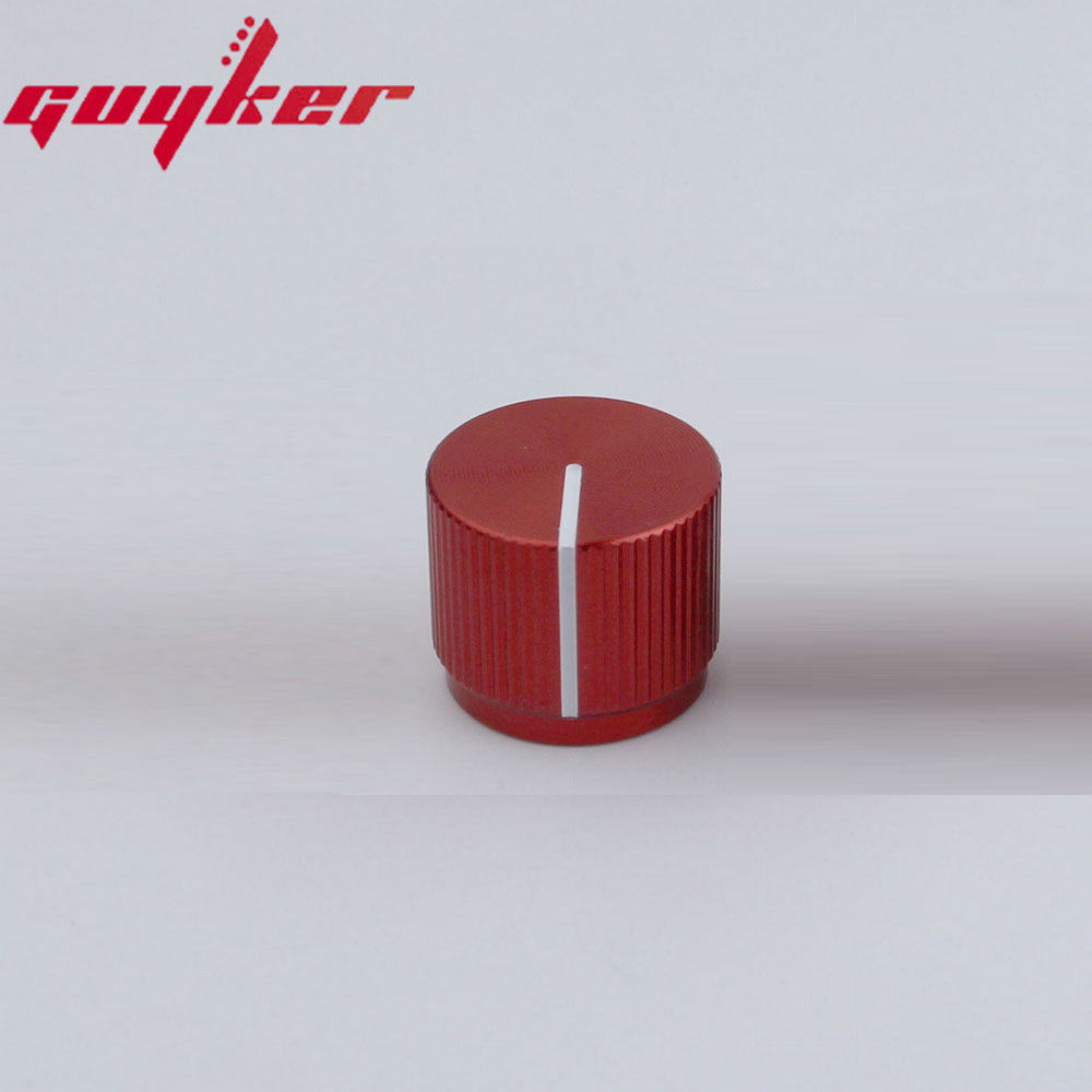 Bouton supérieur plat en aluminium pour basse électrique, 1 pièce, 16MM x 19MM x 6.0MM, disponible en cinq couleurs: Violet