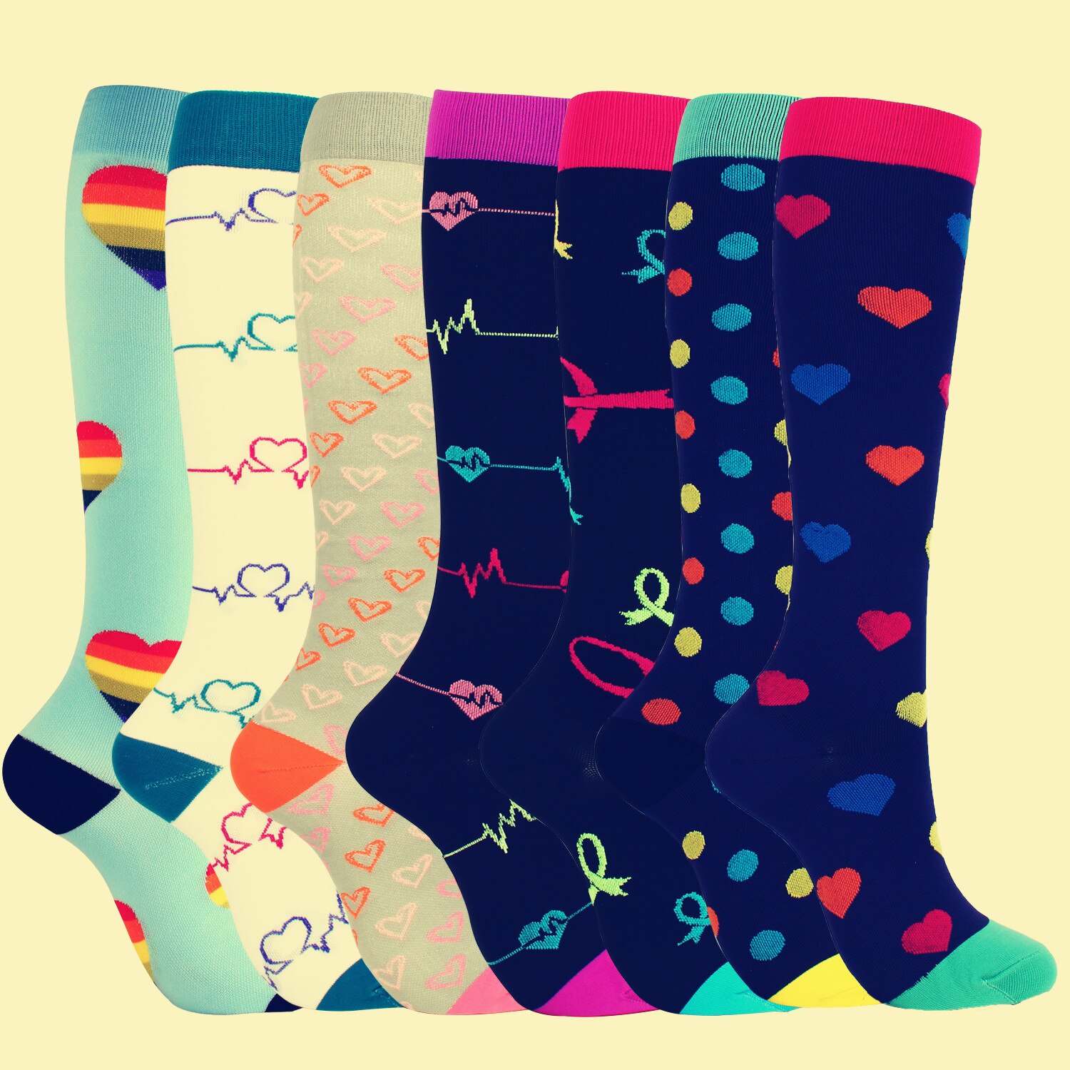 Compression Sock 1 Pair Cycling Sport Stocking Female Doctor Teacher