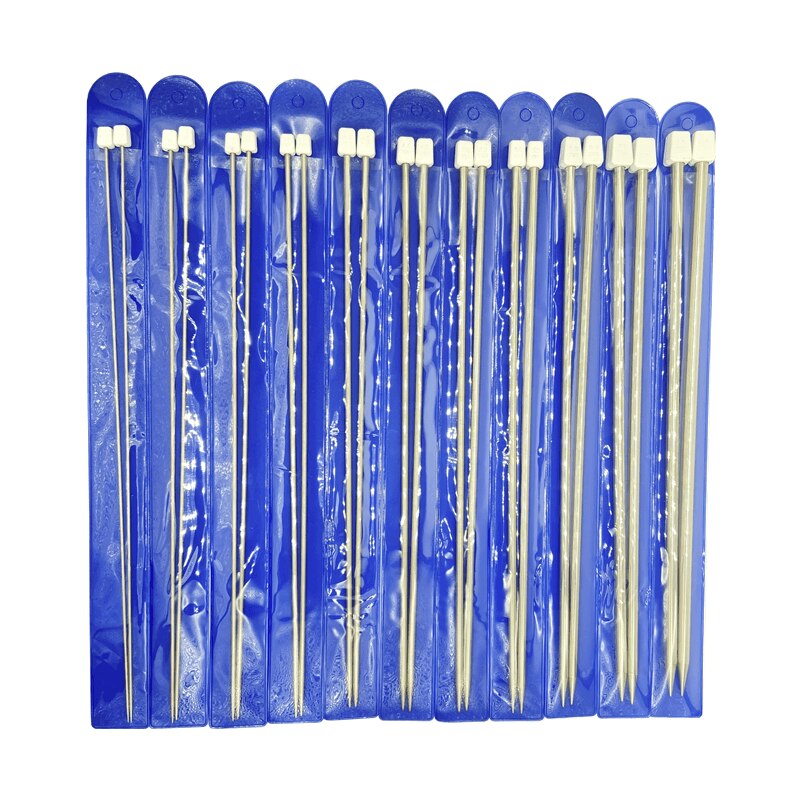 2-8mm 25cm/35cm Edelstahl gerade Stricknadeln Häkelnadel DIY zur Seite fahren Webzubehör Häkeln für Strickwerkzeuge
