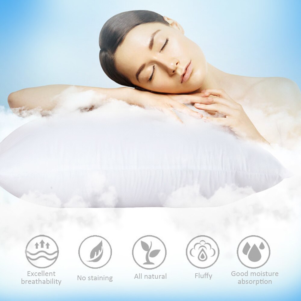 Almohada de algodón puro para el hogar, cojín con núcleo de 40x40/45x45/50x5 0/30x50/35x60cm, color blanco y sólido