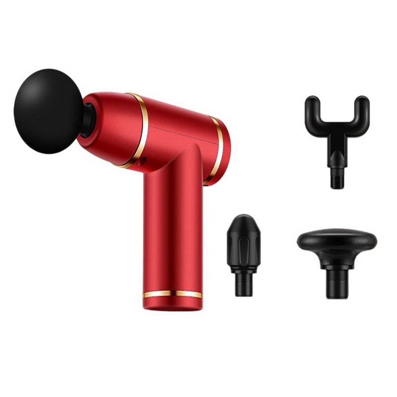 Massage Machine Deep Tissue Percussion Muscle Massager For Pain Relief Fascia Machine Electric Body Massager: Red