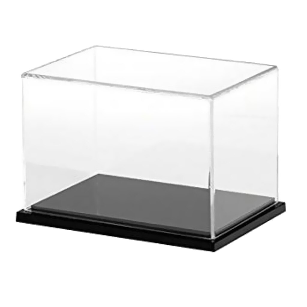 20 * 10 * 10cm Acrylic Display Case , Black Gloss Base , Dustproof ,