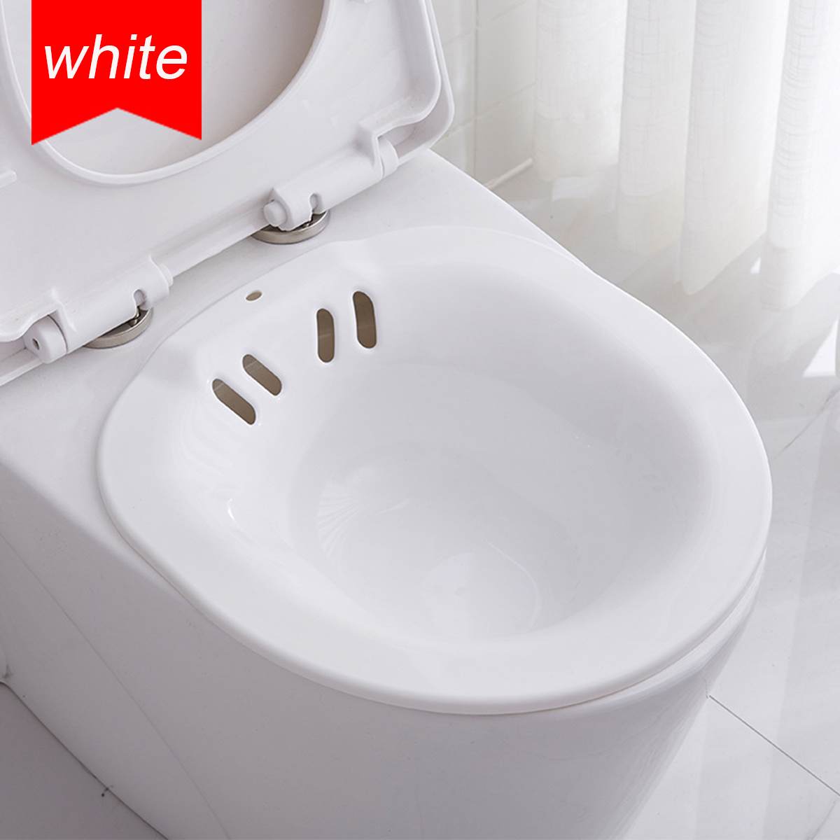 1 PC Foldable Over Toilet Remove Gynecological inflammation Prostatits Hemorroids Yoni Steam Stool Vaginal Steaming Seat: White
