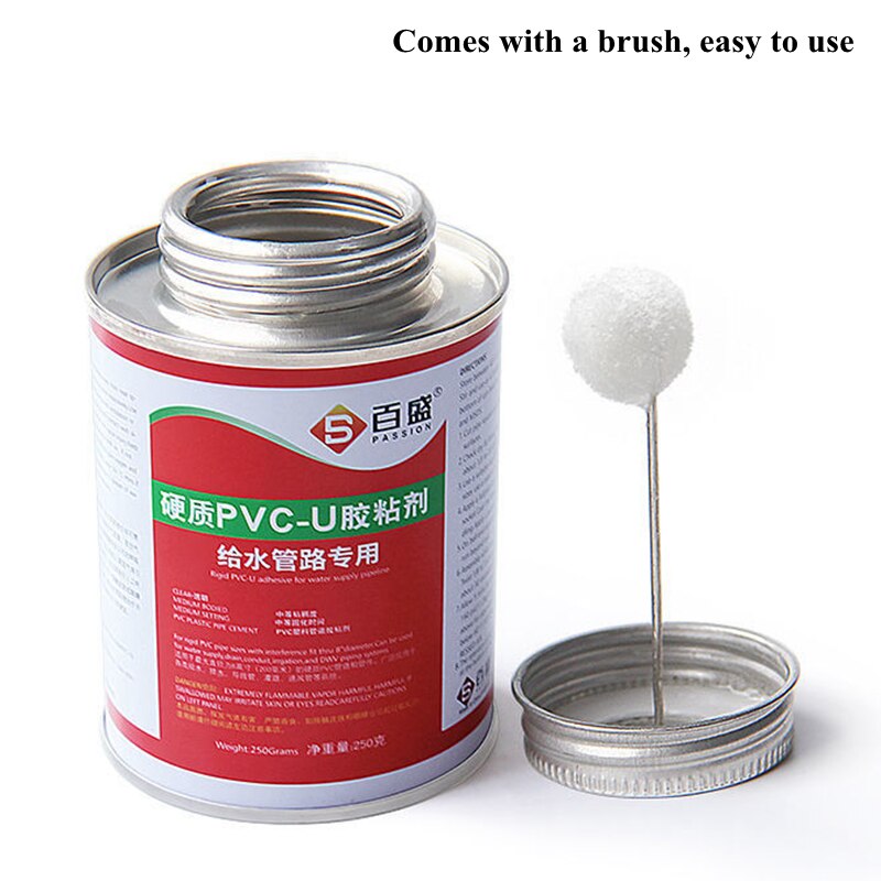 Pegamento de PVC para irrigación de jardín, Conector de tubería de drenaje, sellador, junta de tubo de agua de Acuario, adhesivo, estante DIY, 1 ud.