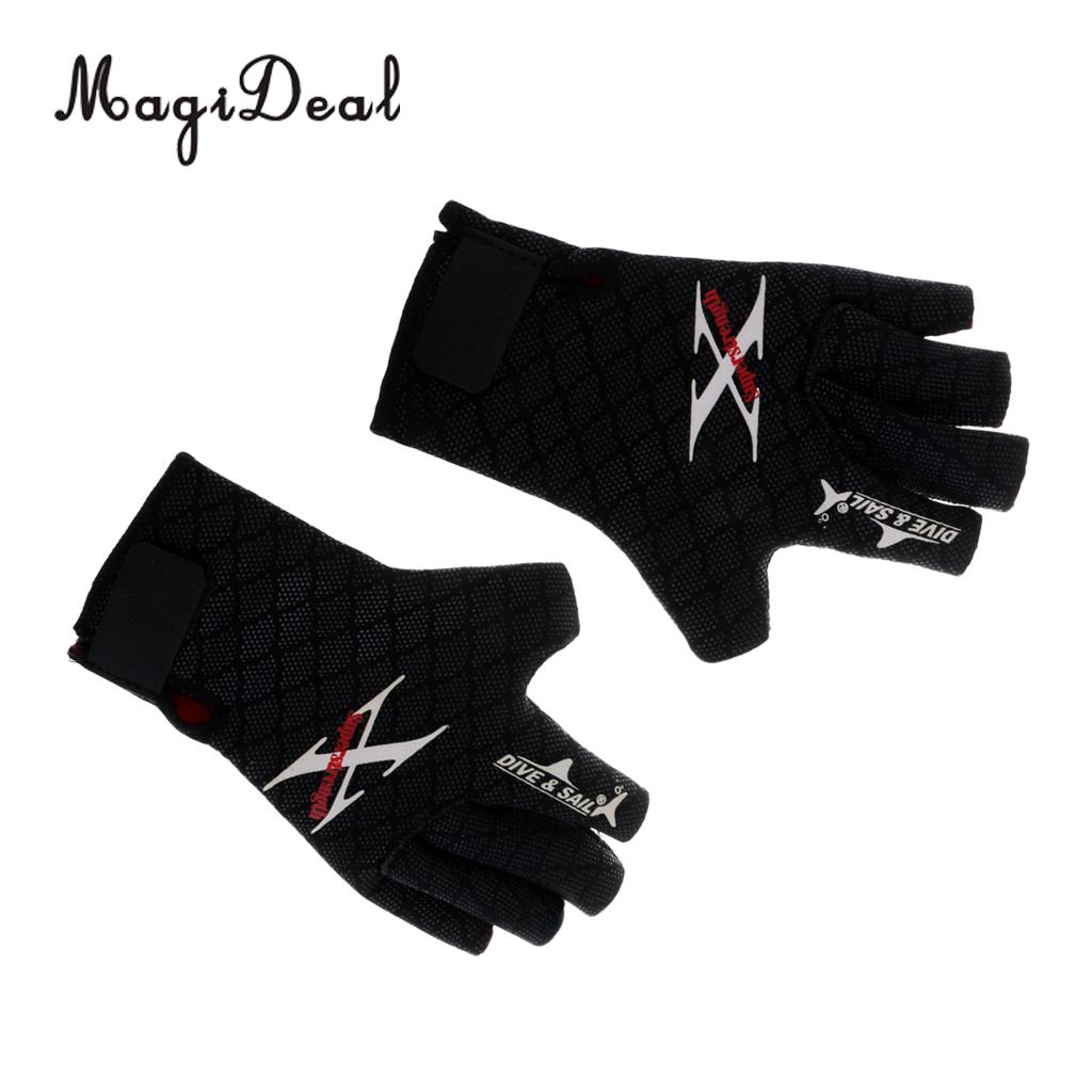 Magideal macio esportes aquáticos mergulho snorkeling surf wetsuit luvas sem dedos s/m/l para caiaque rafting barco canoa acce