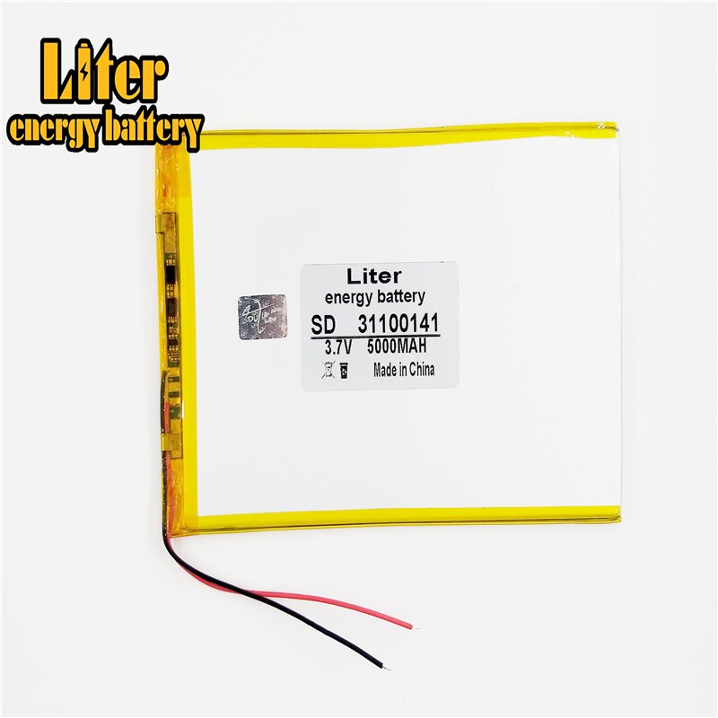 31100141 Polymer lithium ion battery 3.7 V, 5000mAh CE FCC ROHS MSDS certification