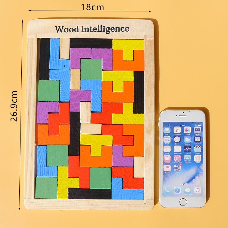 3D Puzzles Sudoku Tetris Classic Toys Jigsaw Puzzles Wooden Toys For Kids Rainbow Geometry Puzzle Educational Learning