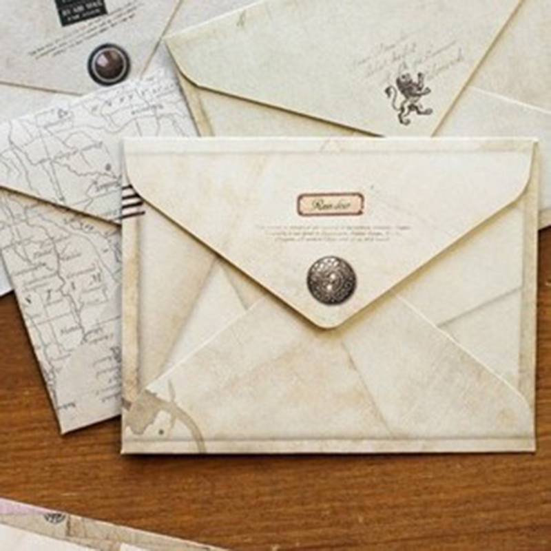 12 stk/sæt vintage papir konvolutter stil gammel brevblok pakke kontor skole forsyning mini kuvert papir kort konvolutter