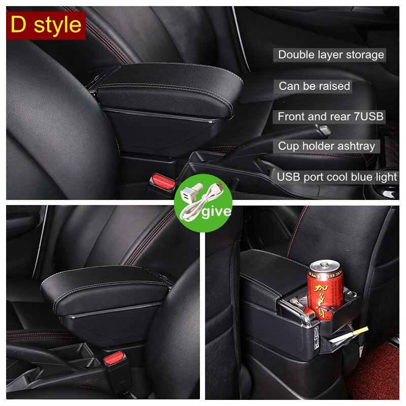 Armlehne Kasten Für Opel Astra H Drehbare Auto Zentralen Lagerung Aschenbecher Tasse Halfter Große Raum Dekoration Zubehör Versenkbare 3: D Styke Schwarz Weiß