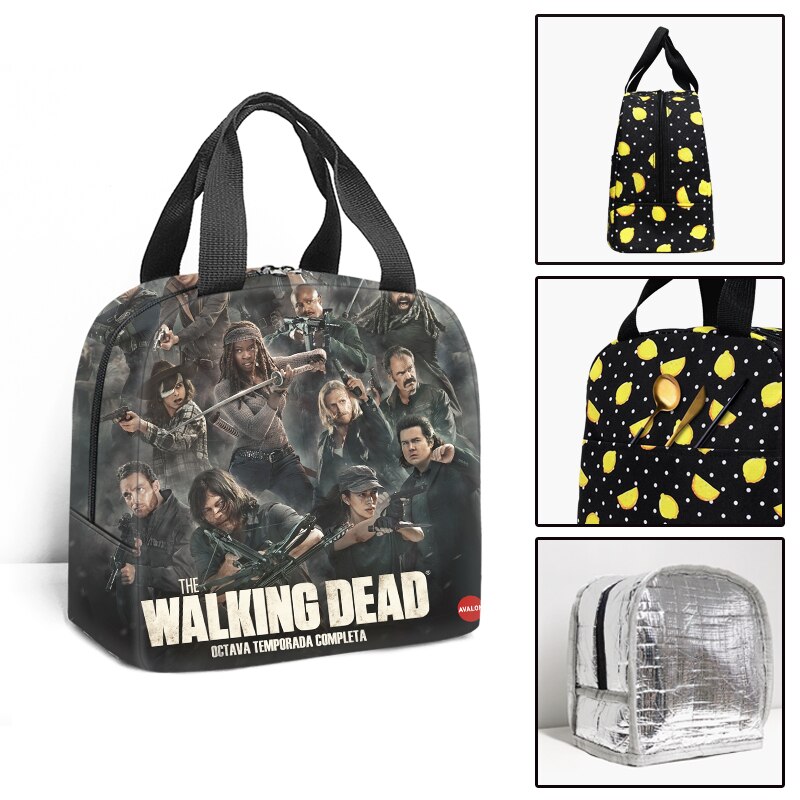 The Walking Dead przenośna torba chłodząca do drugiego śniadania dzieci Student izolacja termiczna torba na żywność podróż pojemnik na Lunch na piknik dla mężczyzn: 016