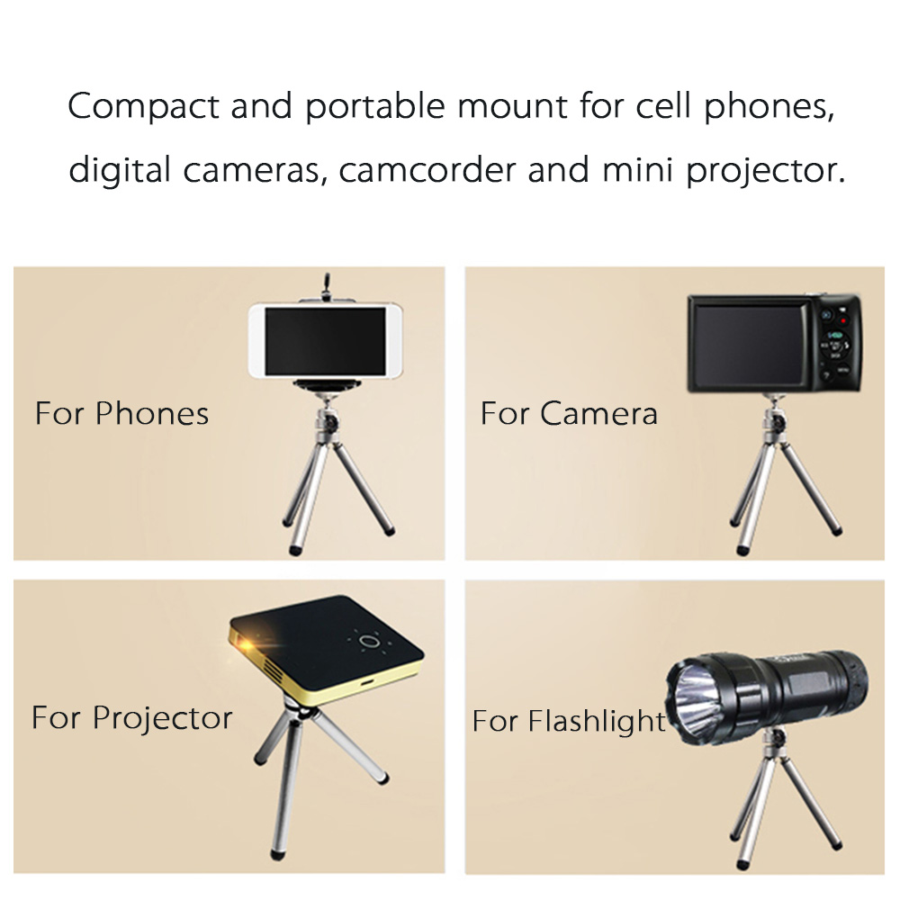 Portable Tripod Projector Tripod Holder Stretchable Bracket Selfie Stick for DLP Beamer Camera Mini Projector