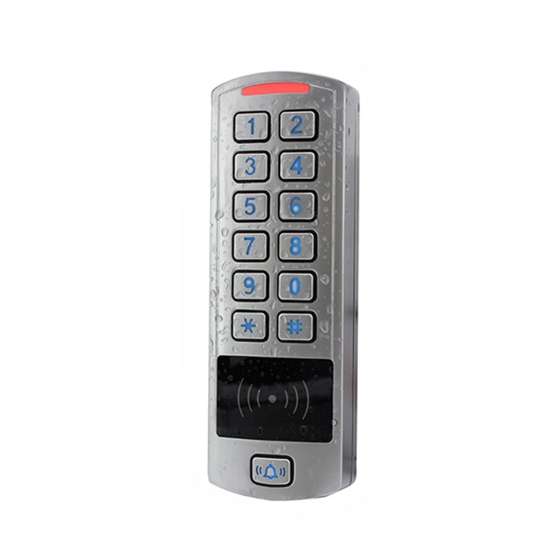 12V-28V Waterproof EM RFID Reader Access Control FingerKey Keypad gate lock Inside Outside