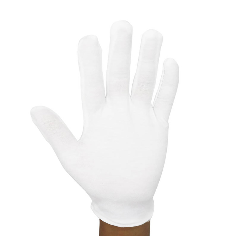 Guantes de algodón suave de dedo completo para hombre y mujer, mitones de absorción de sudor, color blanco, para camareros, conductores, joyas, trabajadores, novedad