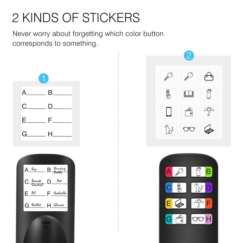 Anti-Lost Wireless Key Finder Locator Remote Control Alarm Keychain Locator Cell Phone Wallet Transmitter With 8 Receivers