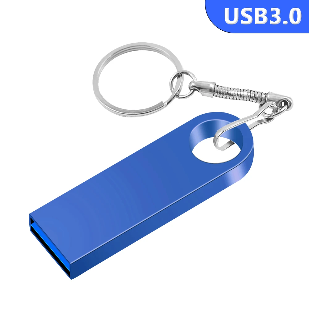 Metalen Sleutelhanger USB 3.0 Flash Drive Metalen Pen Drive 128GB 64GB 32GB 16GB 8GB Pendrive Waterdicht Geheugen Usb Stick hoge snelheid: green / 16 GB