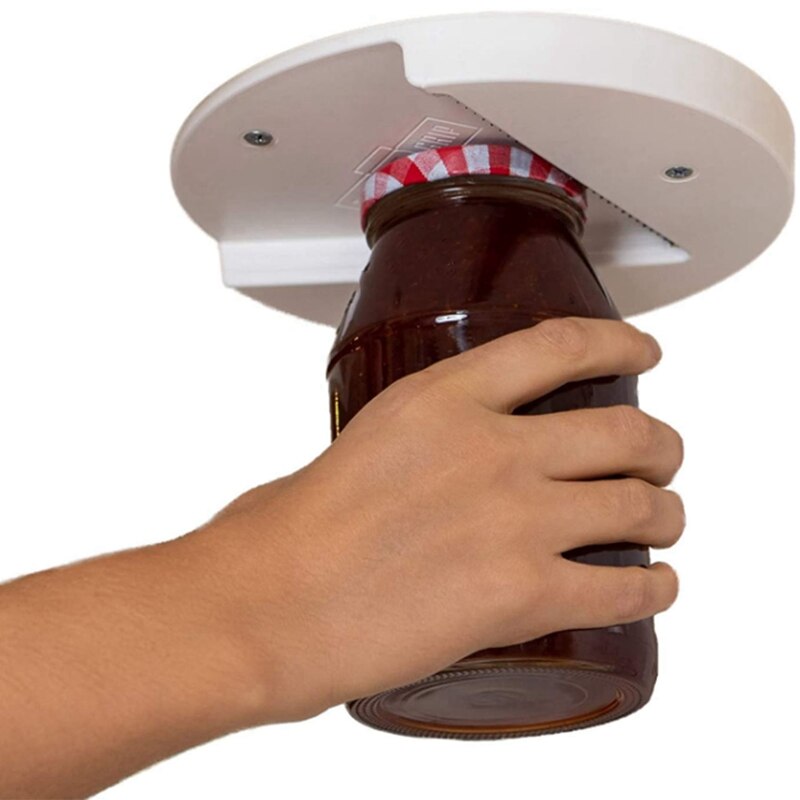 Grip Jar Opener,Off Jar Opener Under Cabinet Jar Lid &amp; Bottle Opener Multi Function Jar Opener, Suitable for Any Size