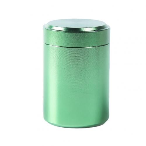 Bote de almacenamiento de aluminio de 70ml para hierbas, tarro para alijo, hermético, a prueba de olor, hierbas, especias, contenedores de té, jarras de contenedores, botellas: green