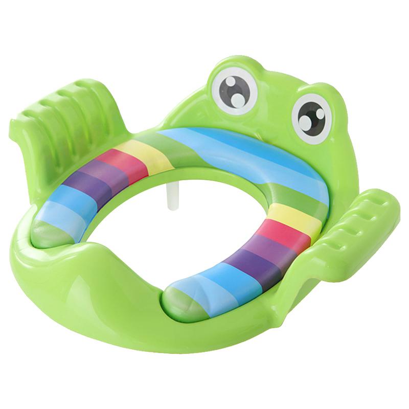Pot bébé avec tapis doux bébé toilette dessin animé grenouille style Pot enfant Pot formation filles garçon Pot enfants chaise siège de toilette: Green