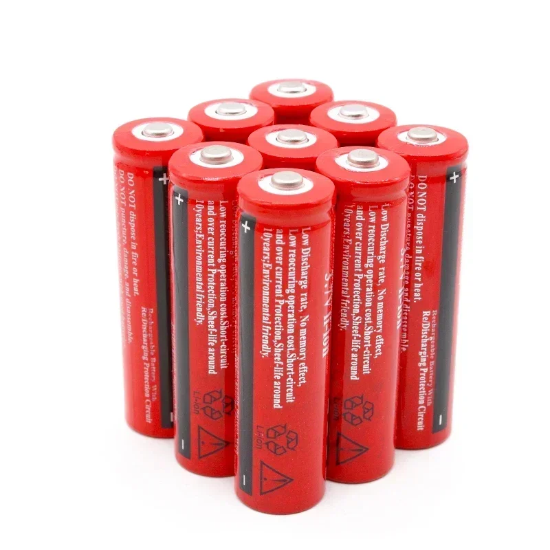 3.7V rechargeable liion battery for Led flashlight Torch litio batteryVoor Led Zaklamp Of Elektronische