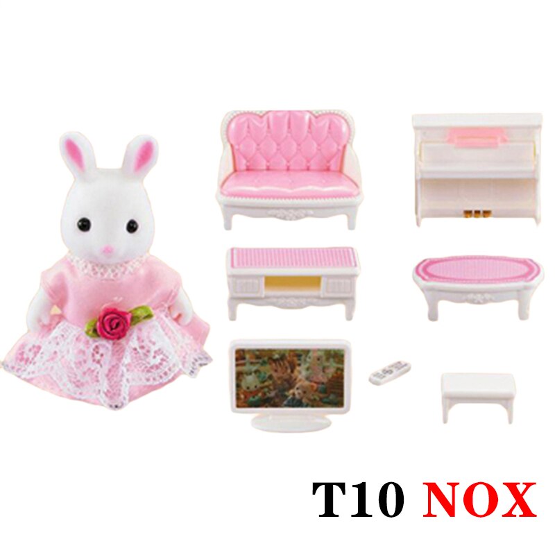 Girl Pretends To Play Simulation Child Forest Animal Family 1/12 Forest Family Furniture Set 1:12 Scale House Doll Furniture: T10