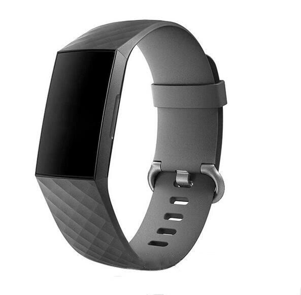 L Unsex Pure Color Band Strap For Fitbit Charge 3 Bracelet Replacement Watch Band For Fitbit Charge 3 Smart Watch Accessories: Gray