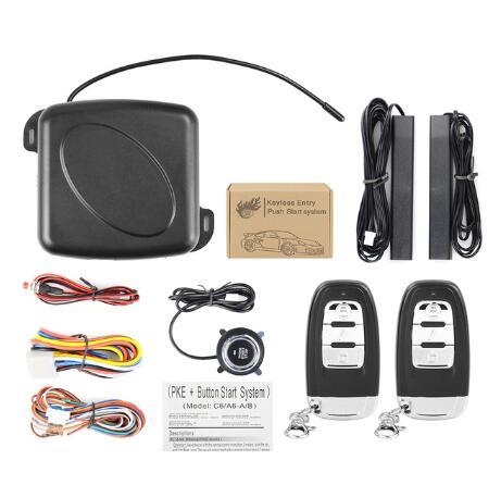 Car Keyless Entry System Engine Start Alarm System Push One-button Start System Remote Starter Stop Car Accessories: C6