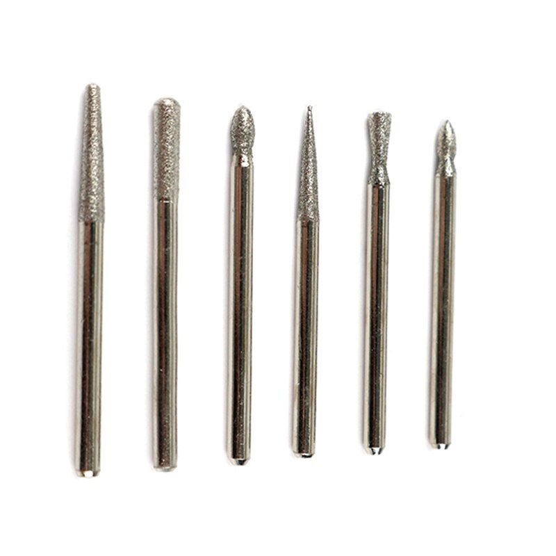 30 st skaft diamantborr set med låda för dremel elektriska slipmaskiner elverktygstillbehör slipverktyg 2.35mm 3mm