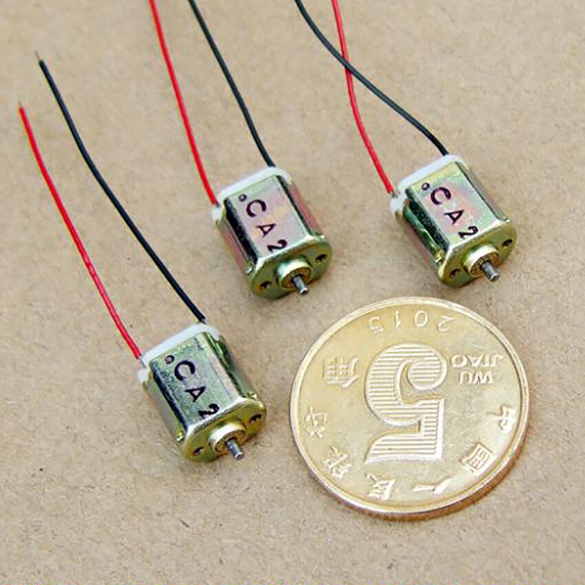 1pc ultra-miniatyr likestrømsmotorer  dc3v 44000 rpm høyhastighets diameter 1mm mikromotorer lite elektrisk maskineri