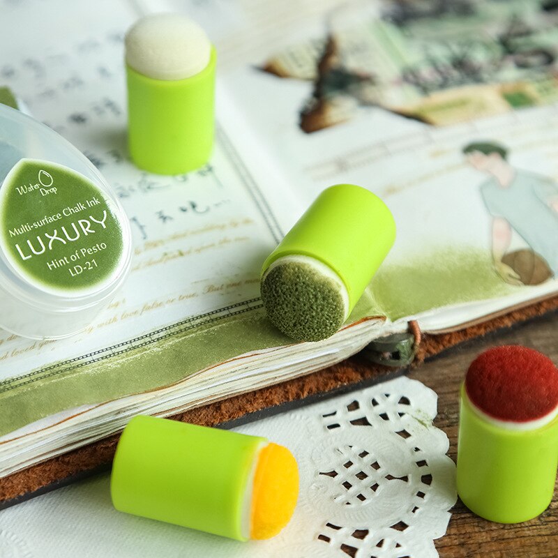 1P Candy Color Finger Stencil Sponge Layering Stencils Template Coloring Sponge DIY Hand Painting Tool