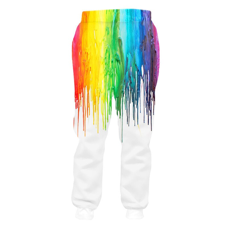 Baggy broek heren dames kleurrijke verf 3d print joggingbroeken broeken unisex outdoor straat casual hiphop punk rock fitness joggingbroek