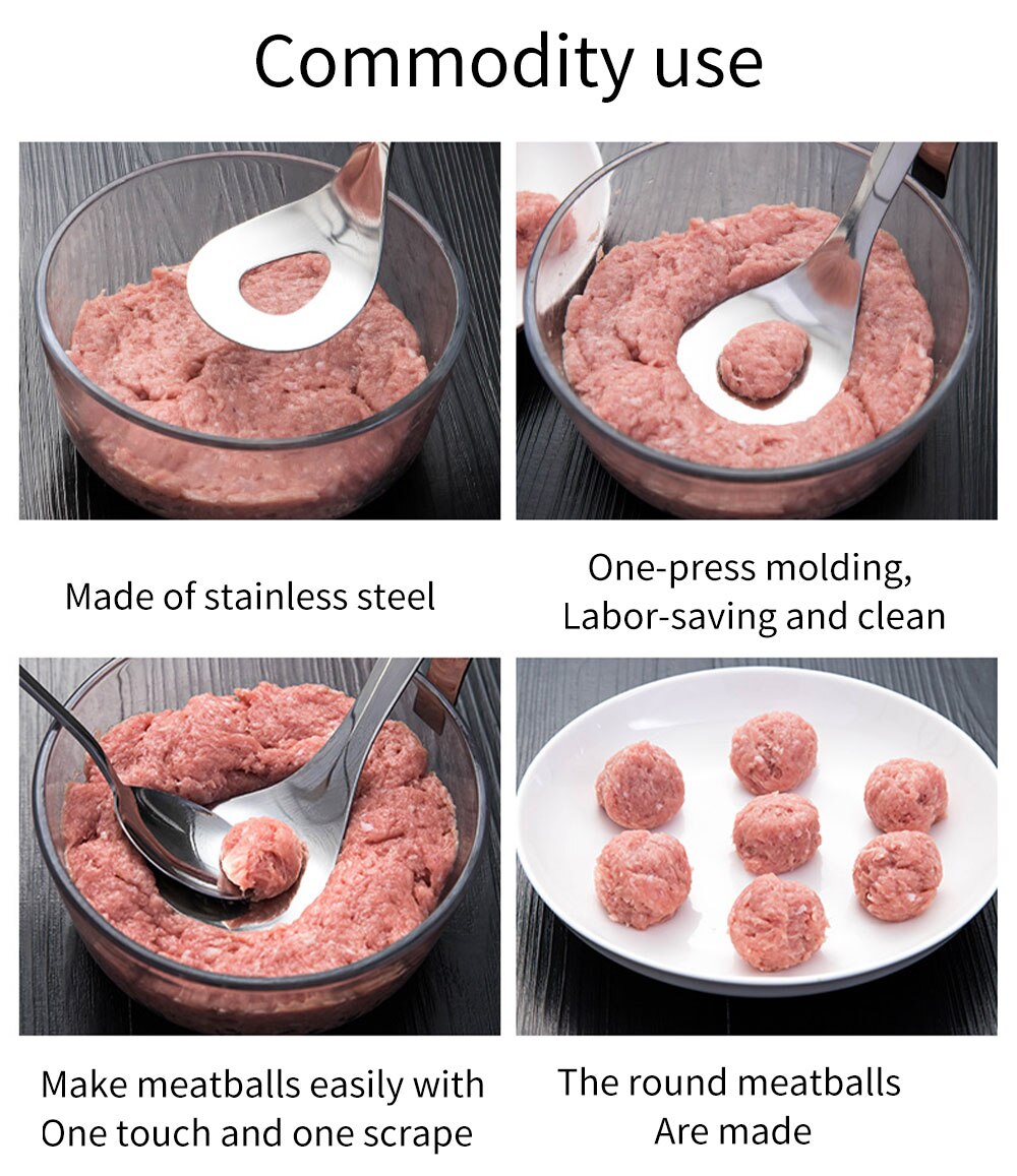 Meatball Maker Spoon Stainless Steel Non-Stick Meatball Maker Cooking Tools Kitchen Gadgets And Accessories