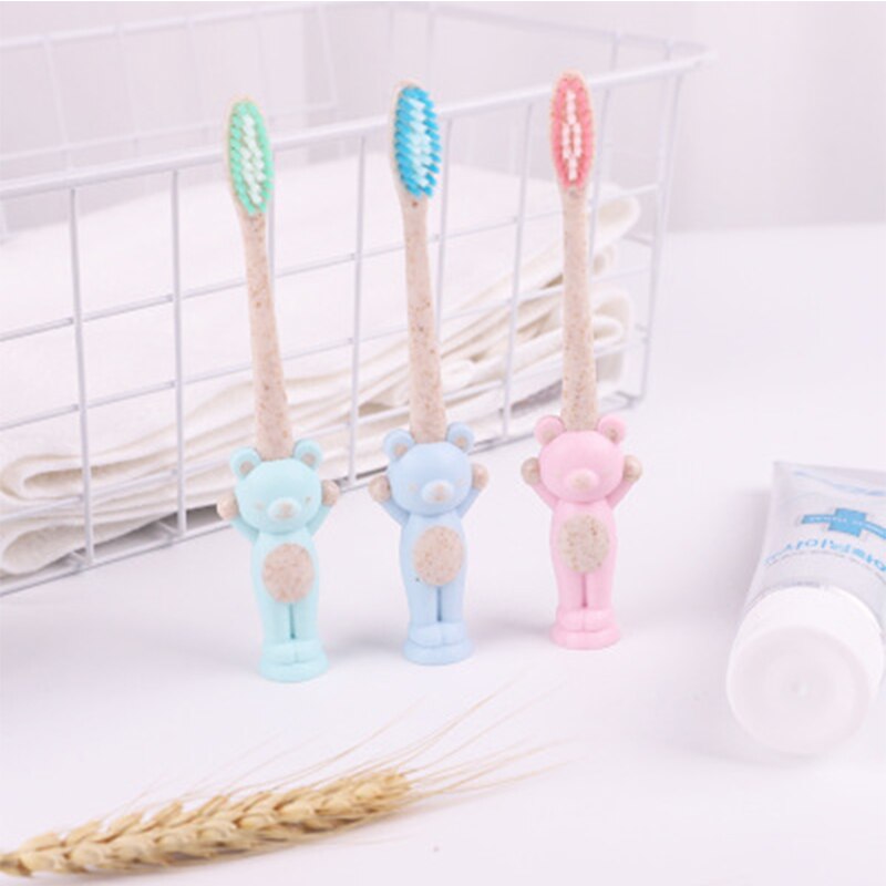 3Pcs/set Kids Cartoon Soft-bristled Toothbrush Children Cute Bear Styles Toothbrush Baby Training Toothbrushes Kid Tooth Nursing