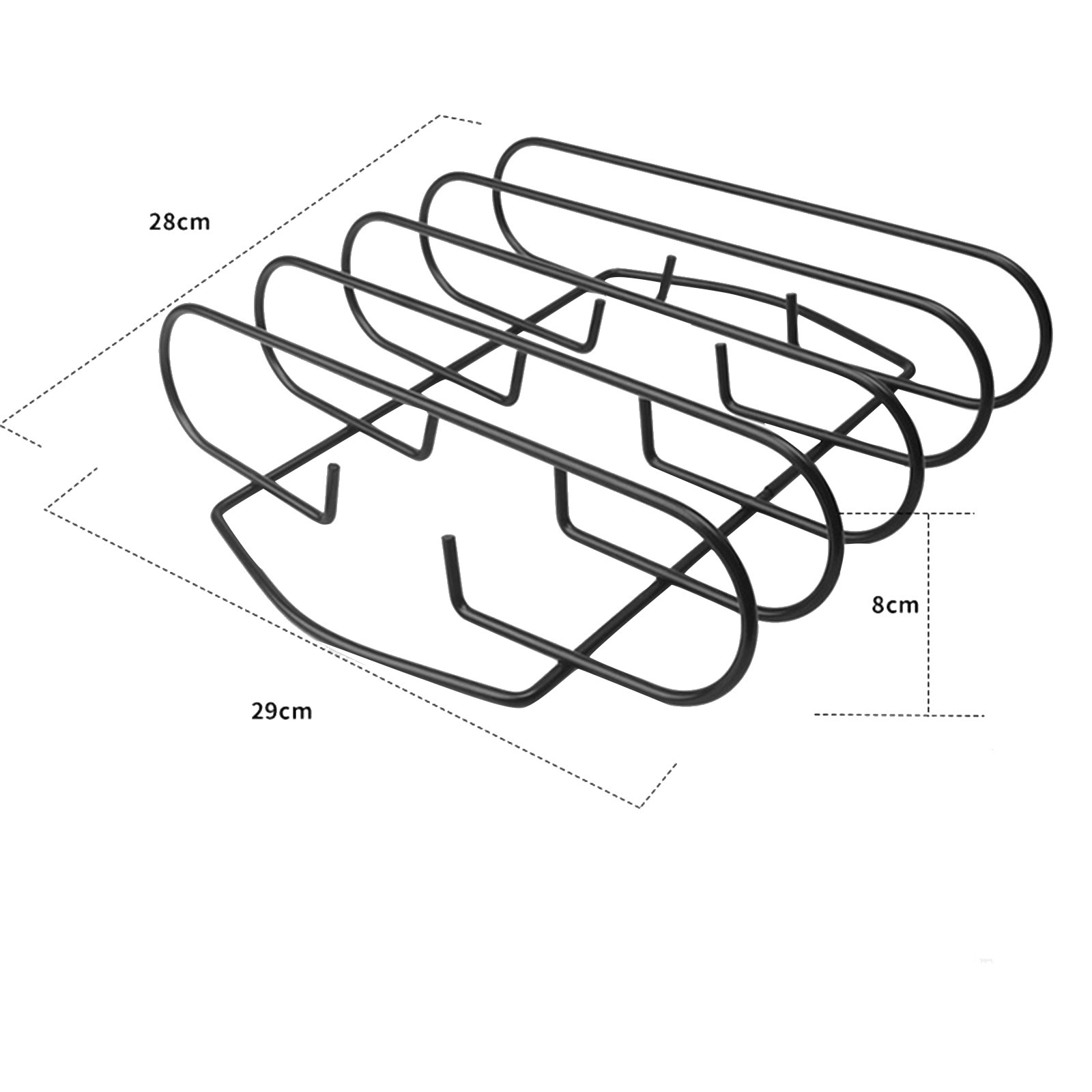 Non-stick Rib Plank Bbq Stand Barbecue Gebraden Rack Rvs Grillen Bbq Kip Rundvlees Ribben Rack Grillen baske