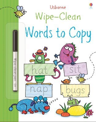 Children Wipe-Clean Reusable English Exercise Book with Pen Writing skills Number Words for Preschool Early Learning 21*27cm: words to copy