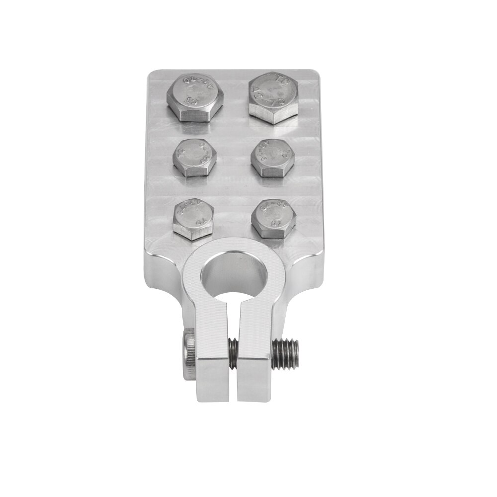 4/6 Spot Multi-Connection Marine Flat Battery Terminals Clamps Lead Fit 4/0 AWG lugs Positive Negative: 6 Spot Positive