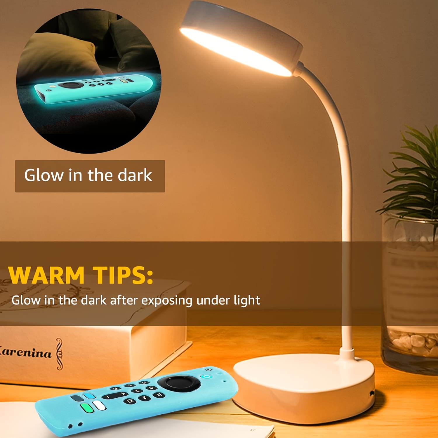 Silicone luminous remote control cover for Alexa Voice Remote (3rd Gen) L5B83G Release, Fire TV Stick 4K 2nd Gen )