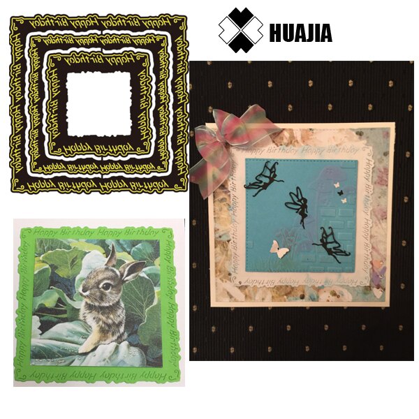 Die cut metal cutting die nesting happy birthday scrapbooking paper craft album handmade card stencil cutter punch art cutter: Default Title