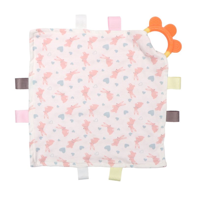 Neonato Placare Asciugamano Trapunte Coperta con Morbida Teether Giocattolo Del bambino Lenitivo Pulire Fazzoletto