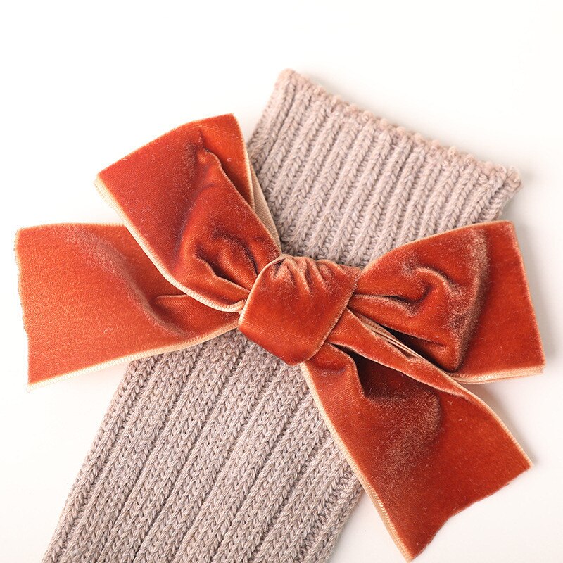 Lawadka Knit Baby Knie Hoge Sokken Winter Warme Sokken Voor Kinderen Mode Boog Baby Meisjes Lange Sokken Baby Goedkope Stuff accessoires