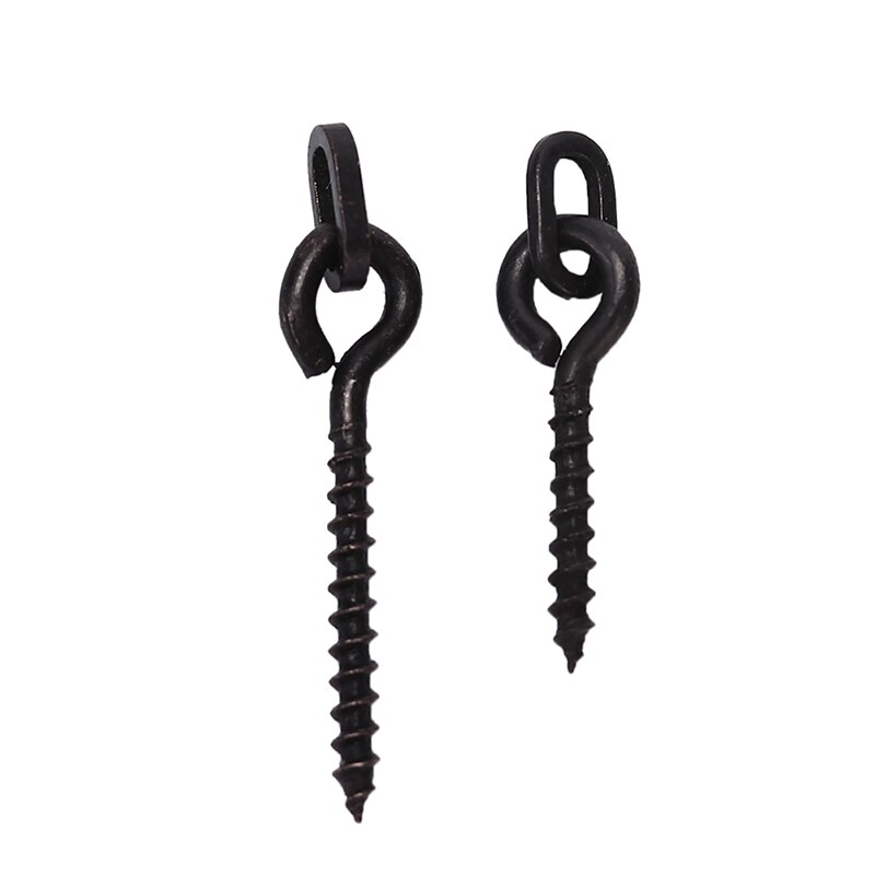 Karper Vissen Haak Stoper Stop Aas Boilie Schroef Met Ronde Link Loop Ronnie Rig Karper Vissen Accessoires Visgerei 10/20Pcs