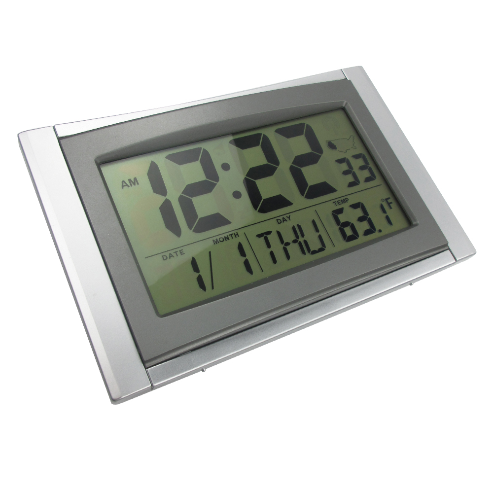 Atomic Alarm Digitale Klok 5 In 1 Lcd Radio La Crosse Technologie Wandklok Temperatured Snooze Kalender Pak Voor Usa