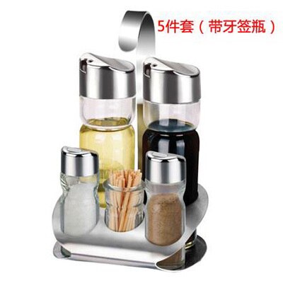 Stainless Steel Spice Jar Set Cooking Top Seal Gadget Oil Pourer Bottle Storage Salt Porta Condimentos Kitchen Gadgets OC50TL: set3