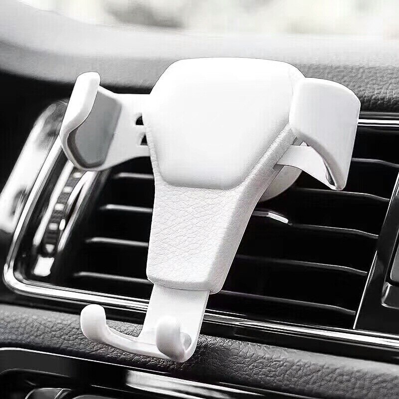 Car Phone Holder Air Vent Mount In Car Phone Stand Holder Universal Car Gravity Bracket for iphone 7 8 X Sumsang S8 S9 Huawei: White