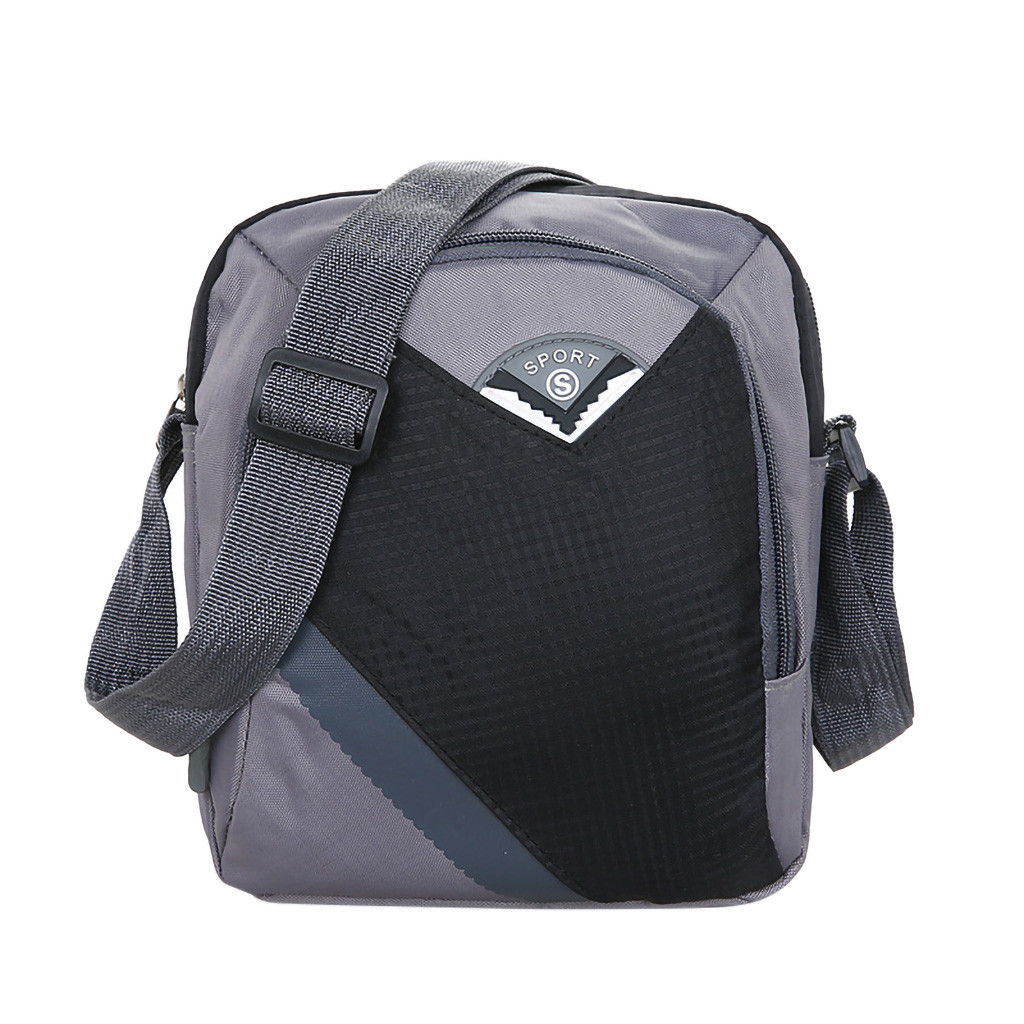 Frauen männer Nylon Schulter taschen Reißverschluss Wasserdichte handtaschen draussen Große Kapazität tasche Damen handtaschen #25: Schwarz