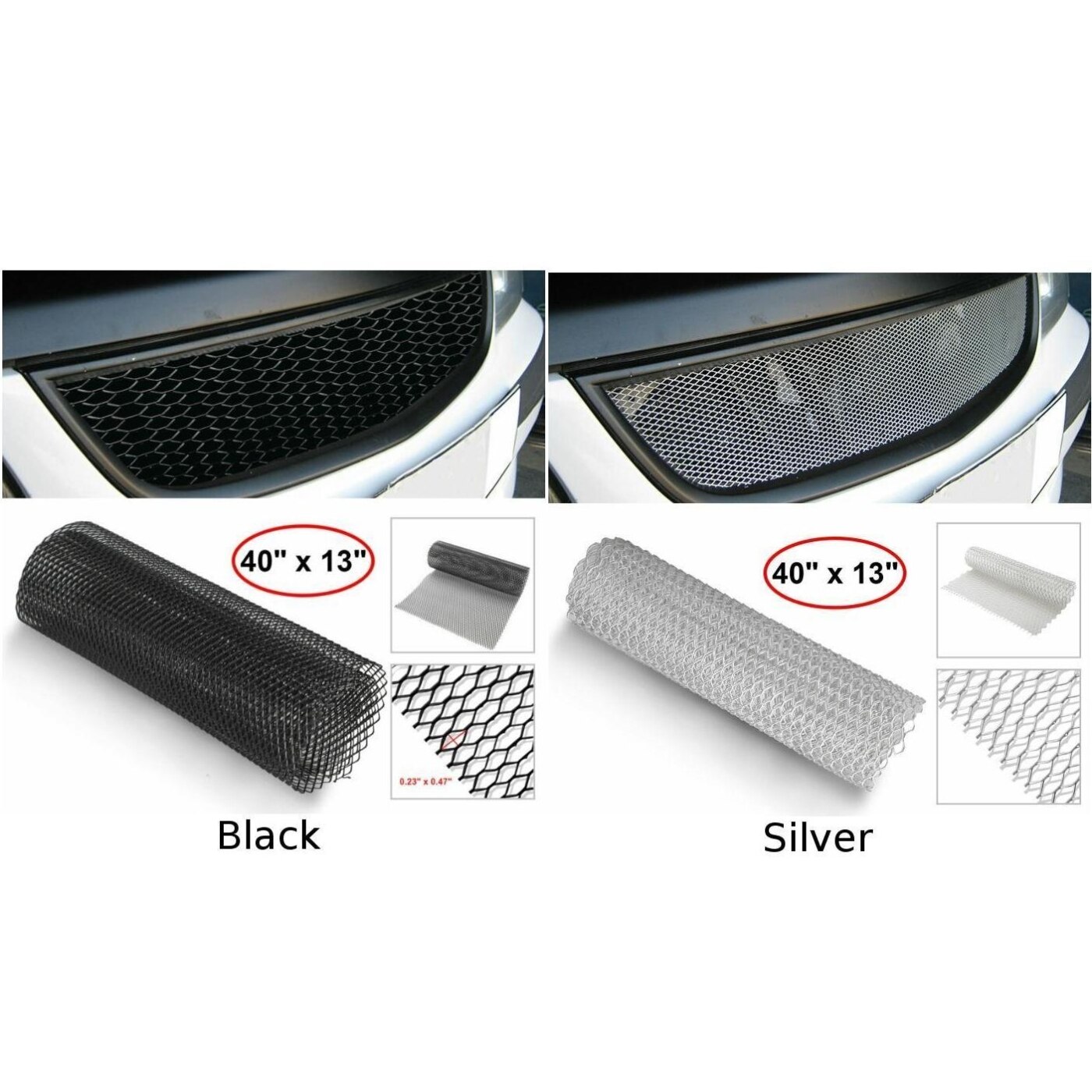 Parts Car Accessories Grille 40 "X 13" Aluminum Bumper Fender Fender Hood Vent