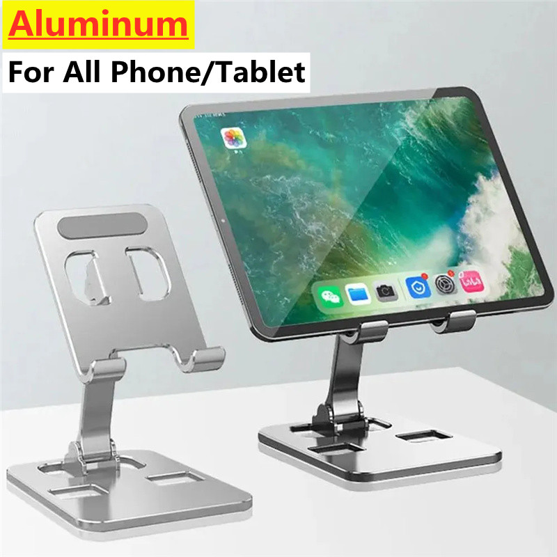 Uniwersalny przenośny uchwyt na tablet ze stopu aluminium do iPada Regulowany, elastyczny, składany, leniwy, stacjonarny stojak na telefon komórkowy na żywo